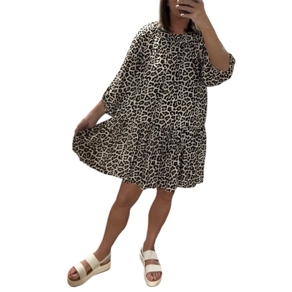 H&M Leopard Print Baby Doll Dress - Picture 3 of 16